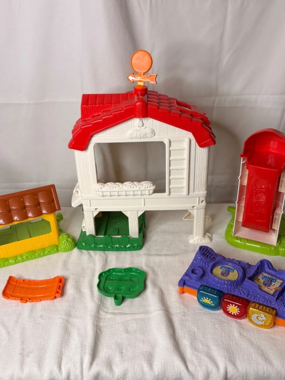 Vtech Learn And Grow Farm Interactive Toy Set Barn Incomplete WORKS